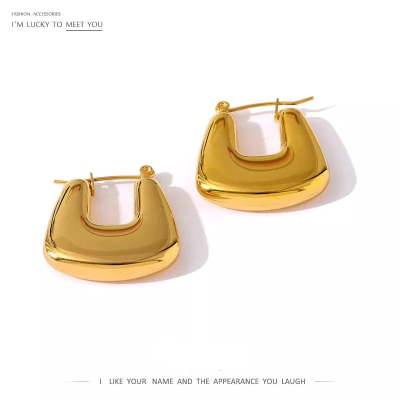 Wee Luxury Women Earrings YH585A Gold Women Statement Geometric Chunky Unusual Earrings