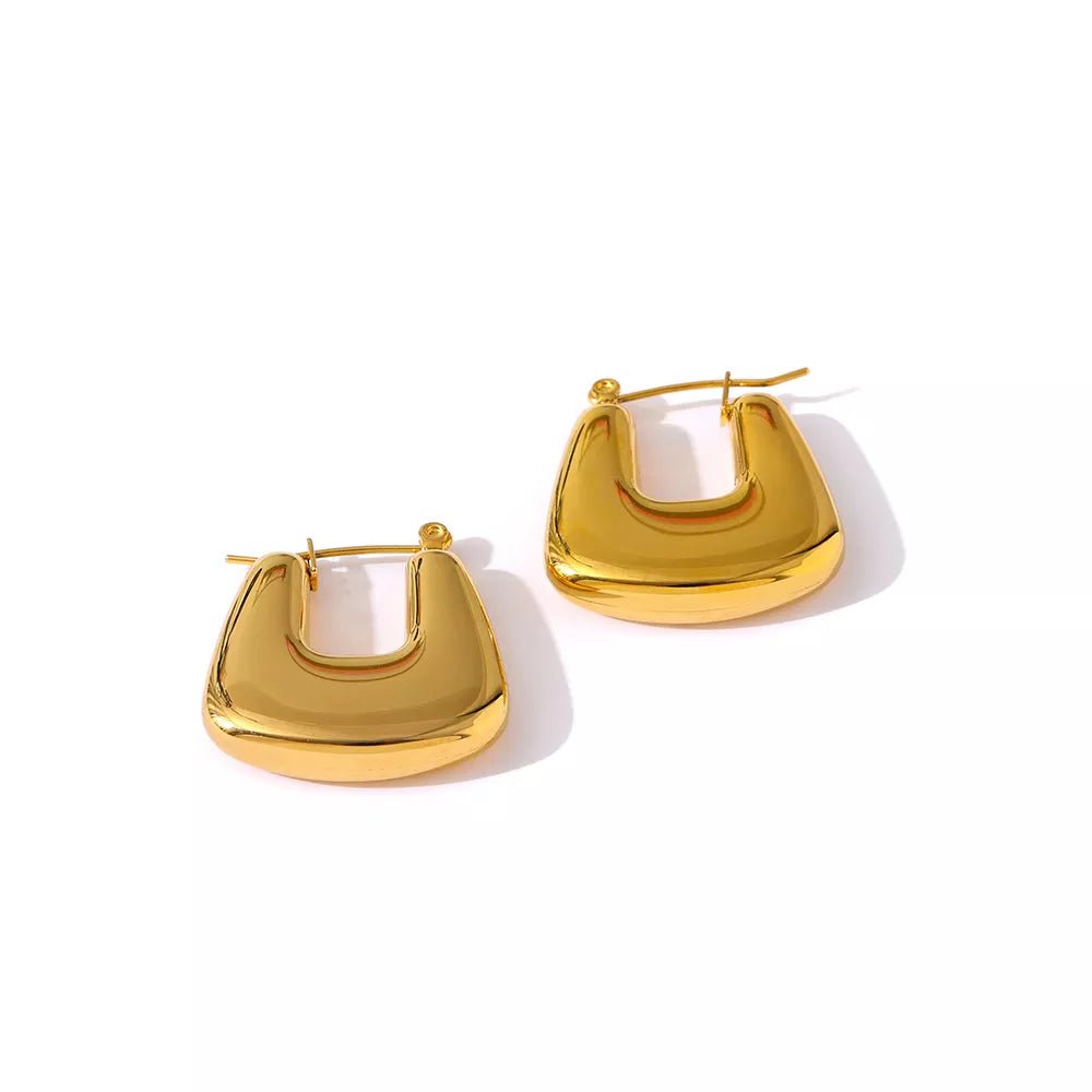 Wee Luxury Women Earrings YH585A Gold Women Statement Geometric Chunky Unusual Earrings