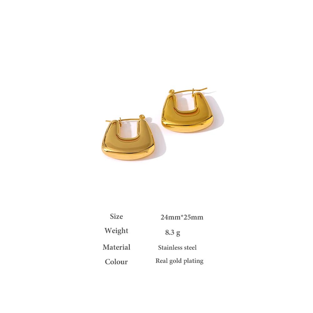 Wee Luxury Women Earrings YH585A Gold Women Statement Geometric Chunky Unusual Earrings