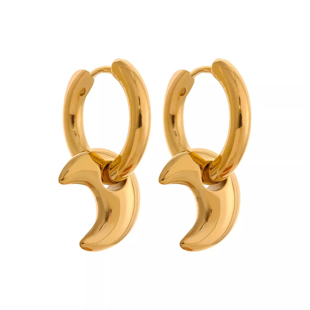 Wee Luxury Women Earrings YH704A Gold Trendy Elegant Pendant Drop Hoop Huggie Earrings