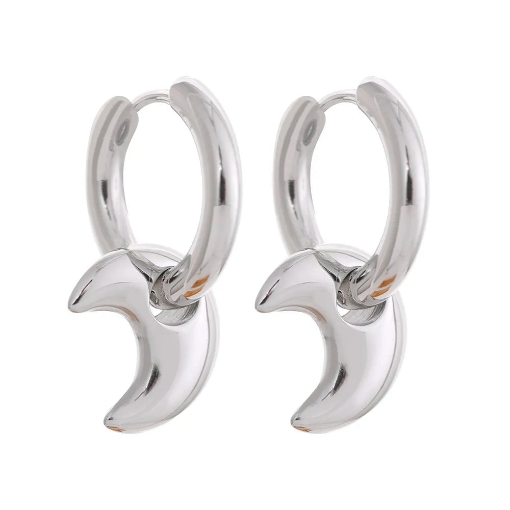 Wee Luxury Women Earrings YH704A Platinum Trendy Elegant Pendant Drop Hoop Huggie Earrings