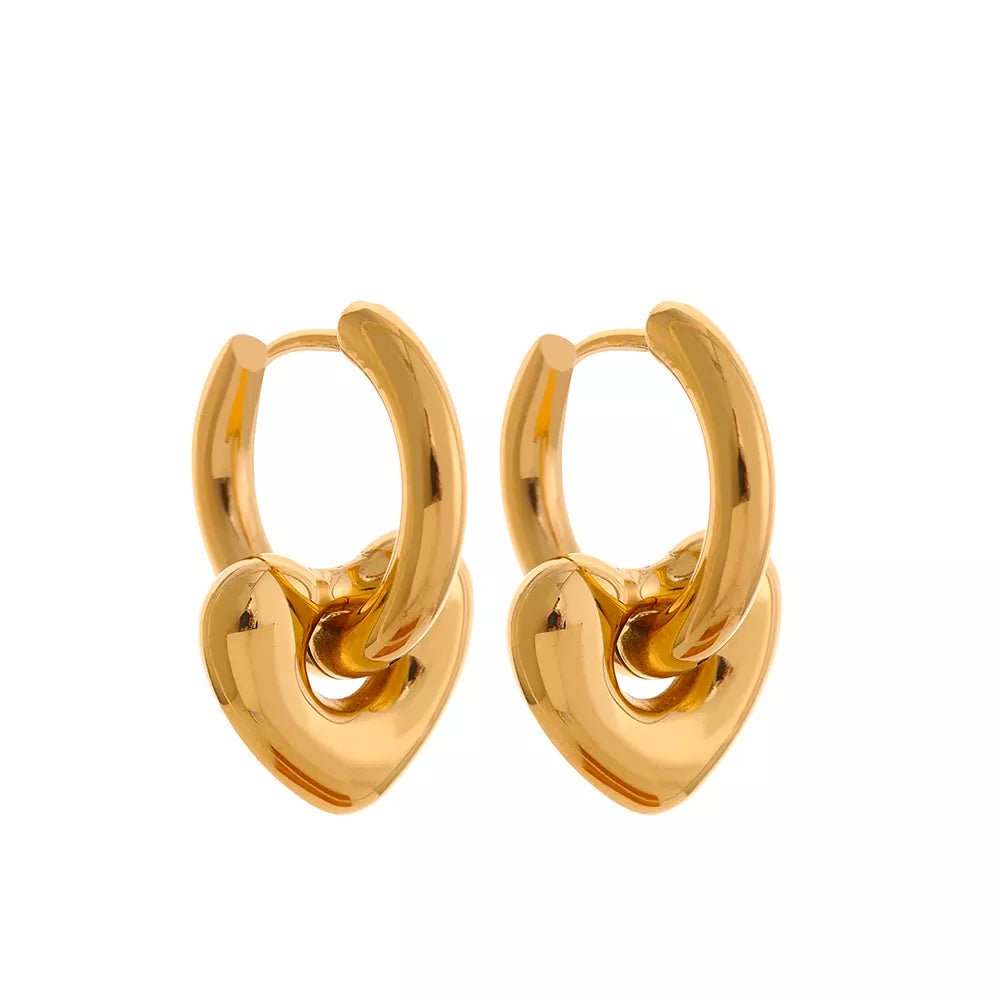 Wee Luxury Women Earrings YH705A Gold Trendy Elegant Pendant Drop Hoop Huggie Earrings