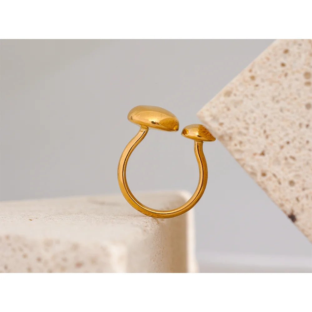 Wee Luxury Women Rings Gold Plated / 7 Minimalism Real Gold Pvd Plated Fashion Chic Vintage Ring