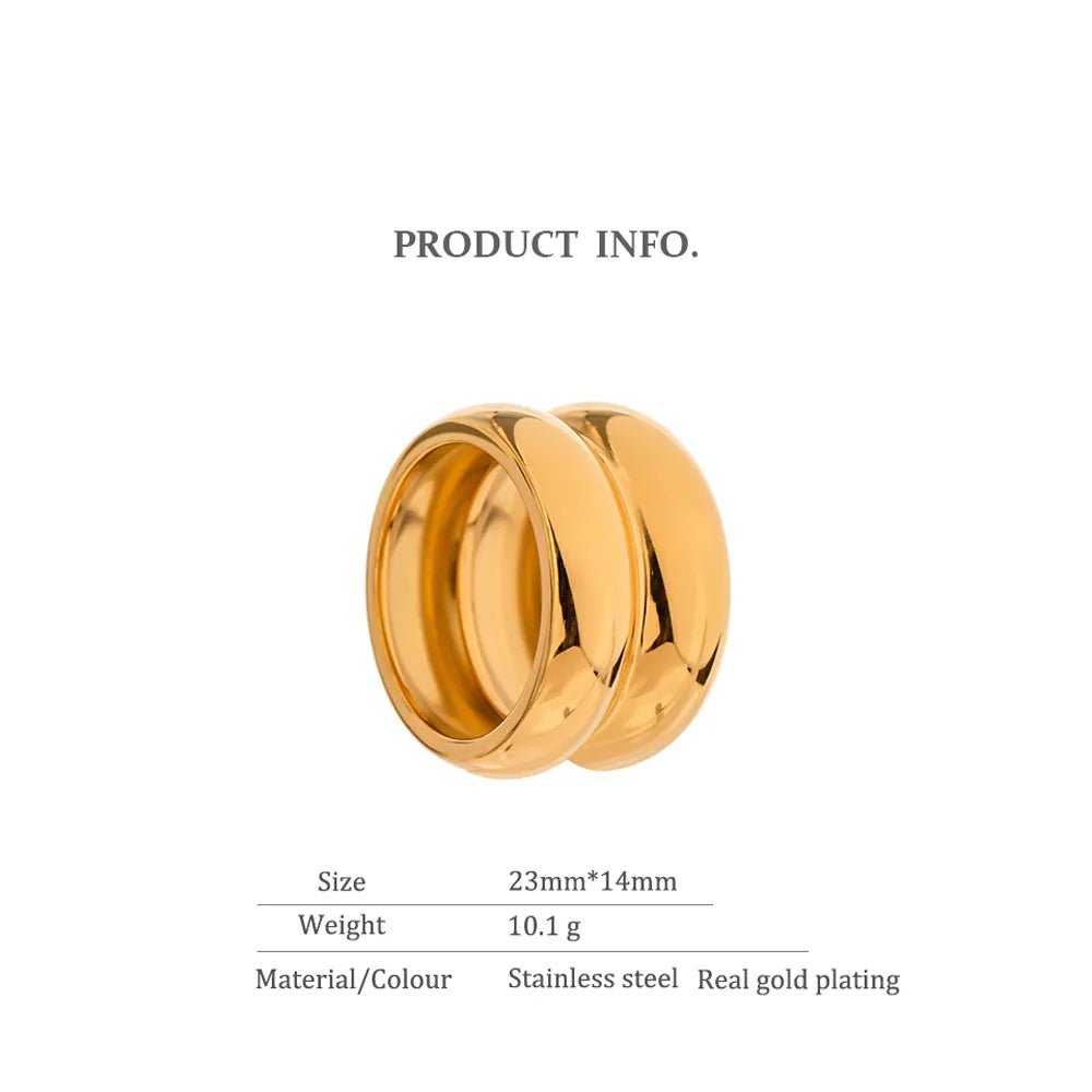 Wee Luxury Women Rings Stainless Steel Layered Metal  Finger Ring For Women