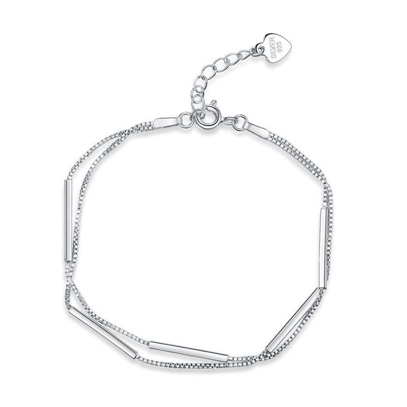 My Jewels Silver Bracelets Length : (15.5cm - 18.5cm) Adjustable Dangle Fashion Sterling Silver Bracelet