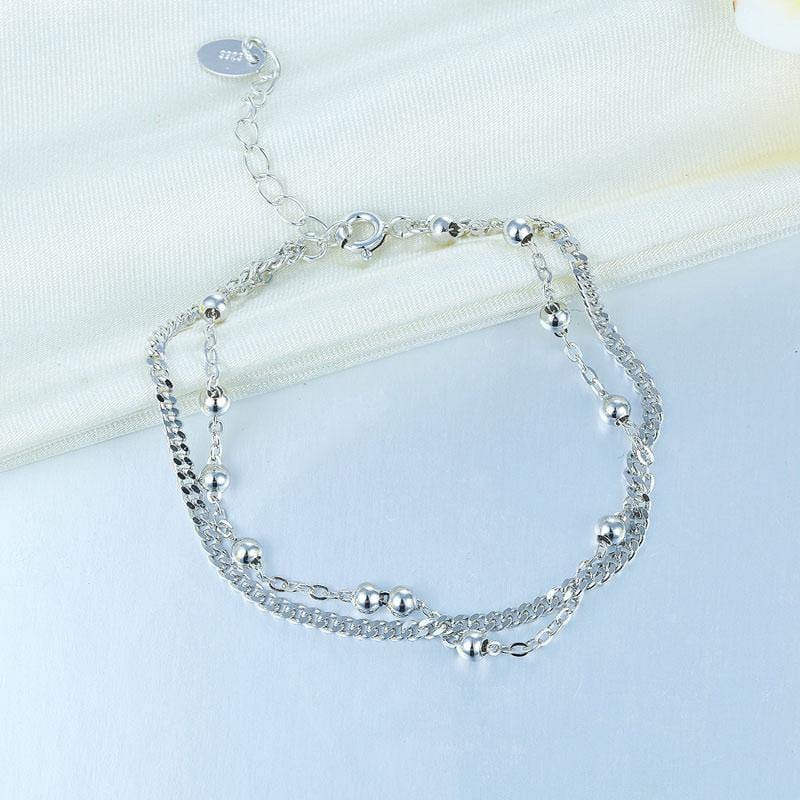 My Jewels Silver Bracelets Length: 15 cm - 18 cm (6 inches - 7 inches) Adjustable Bridesmaid Jewellery Birthday Gifts Bracelets