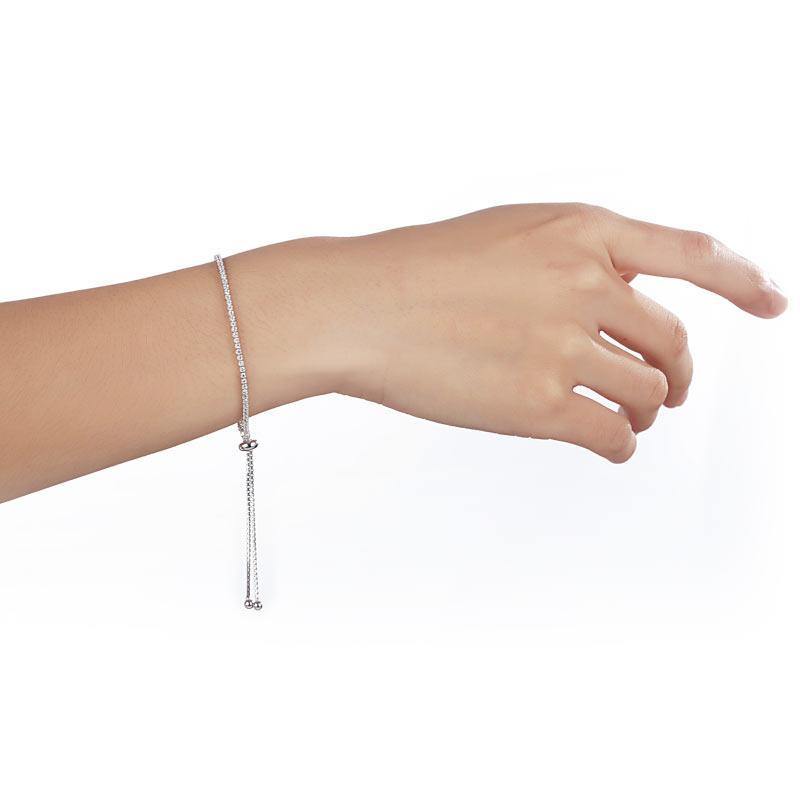 My Jewels Silver Bracelets Length: (15 cm - 18 cm) Adjustable Ladies Bridesmaid Gift Bracelet