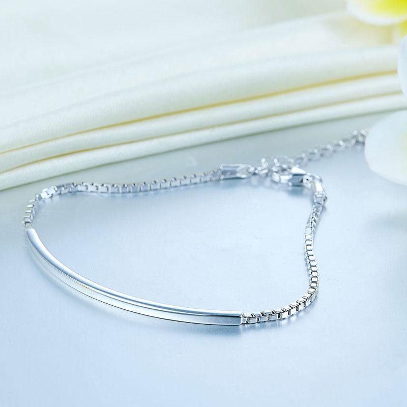 My Jewels Silver Bracelets Length: (16 cm - 20 cm) Adjustable Elegant Fashion Women Silver Bracelets
