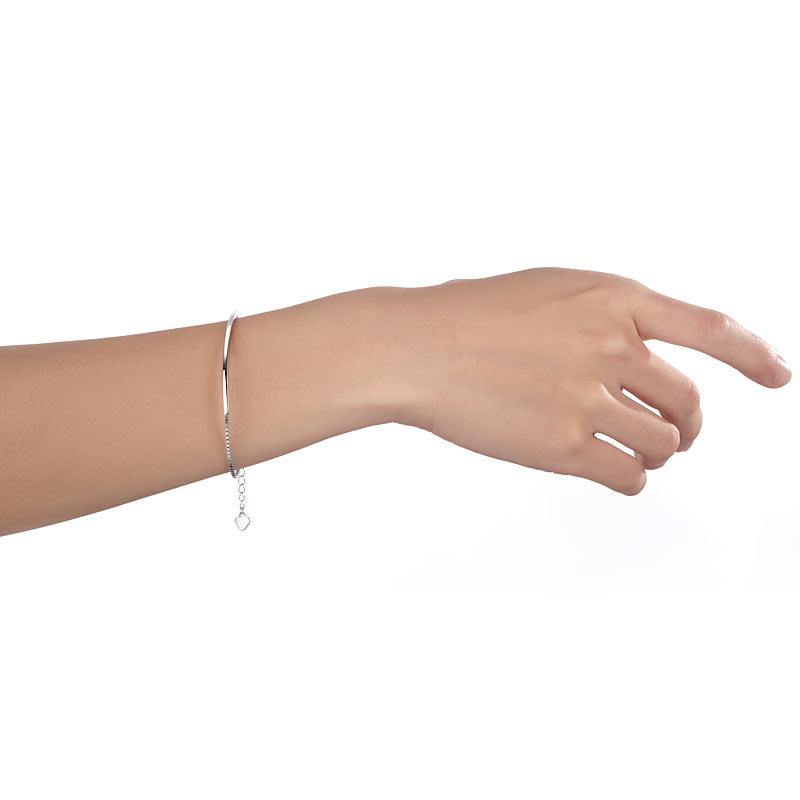 My Jewels Silver Bracelets Length: (16 cm - 20 cm) Adjustable Elegant Fashion Women Silver Bracelets