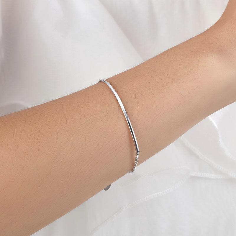 My Jewels Silver Bracelets Length: (16 cm - 20 cm) Adjustable Elegant Fashion Women Silver Bracelets