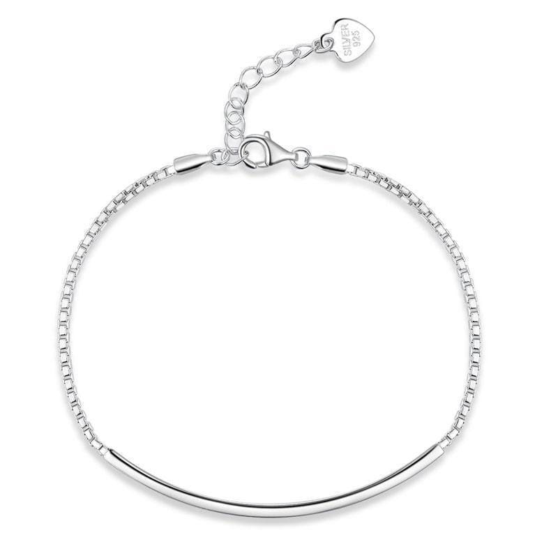 My Jewels Silver Bracelets Length: (16 cm - 20 cm) Adjustable Elegant Fashion Women Silver Bracelets