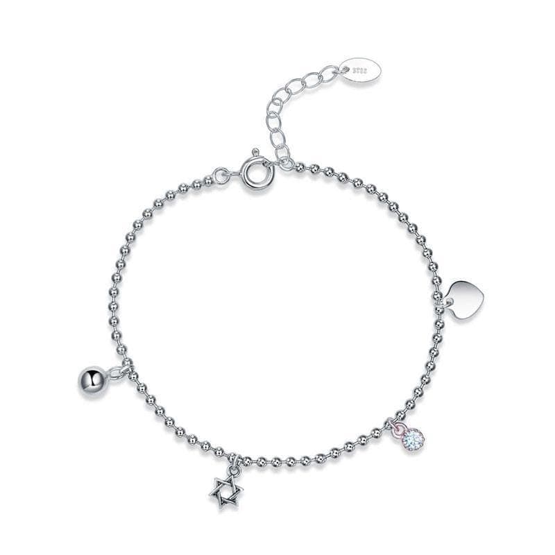 My Jewels Silver Bracelets Length: (17 cm - 20 cm) Adjustable Fashion Bridesmaid Wedding Gift Bracelet