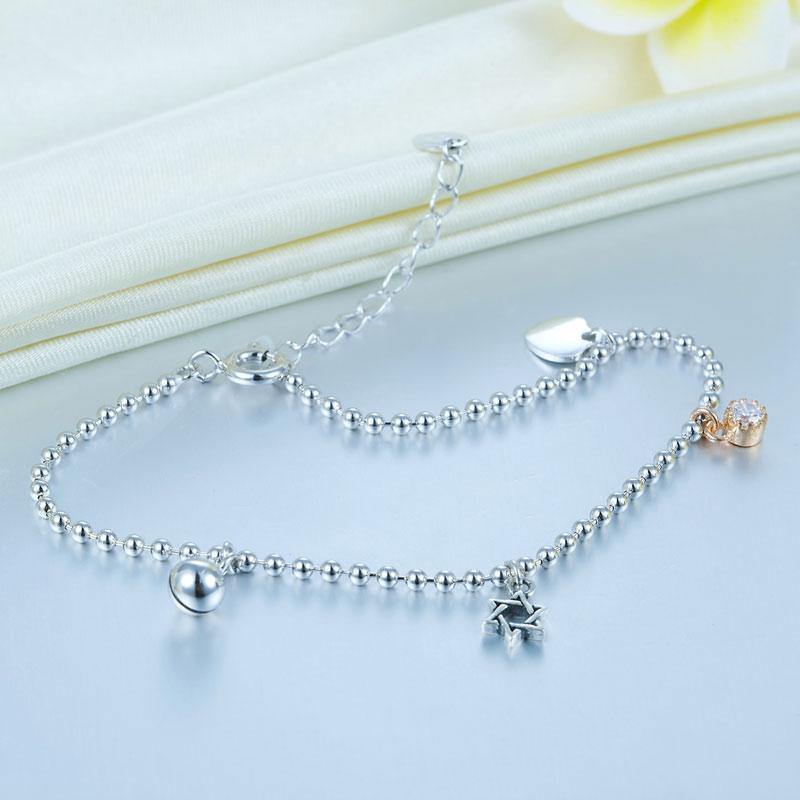 My Jewels Silver Bracelets Length: (17 cm - 20 cm) Adjustable Fashion Bridesmaid Wedding Gift Bracelet