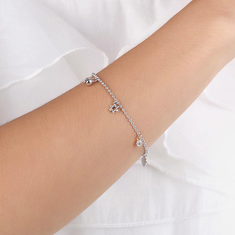 My Jewels Silver Bracelets Length: (17 cm - 20 cm) Adjustable Fashion Bridesmaid Wedding Gift Bracelet