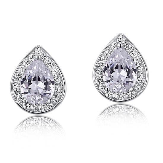 My Jewels Silver Earrings 6.5 mm X 6.5 mm Stud Diamond Ladies Silver Earrings