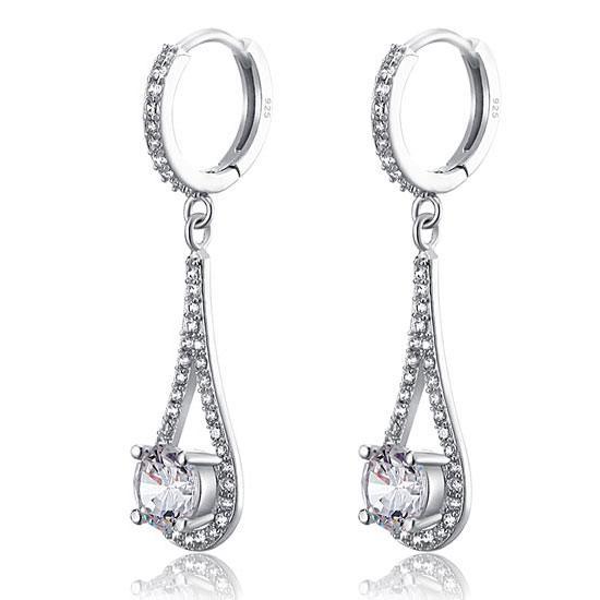 My Jewels Silver Earrings Length: 1.5 " (3.5 cm) Wedding Dangle Silver Earrings Jewelry