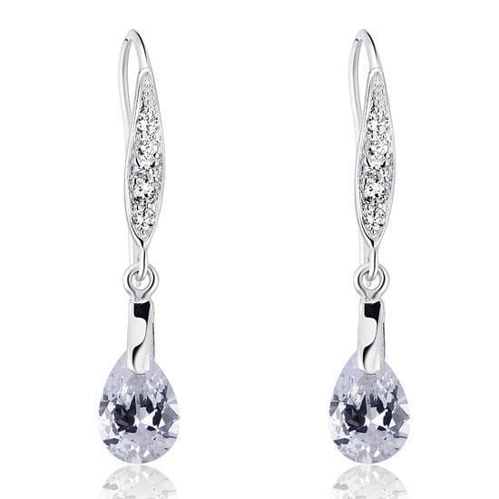 My Jewels Silver Earrings Length: 1.5" (3.7 cm Silver Earrings Elegant Dangle Diamond