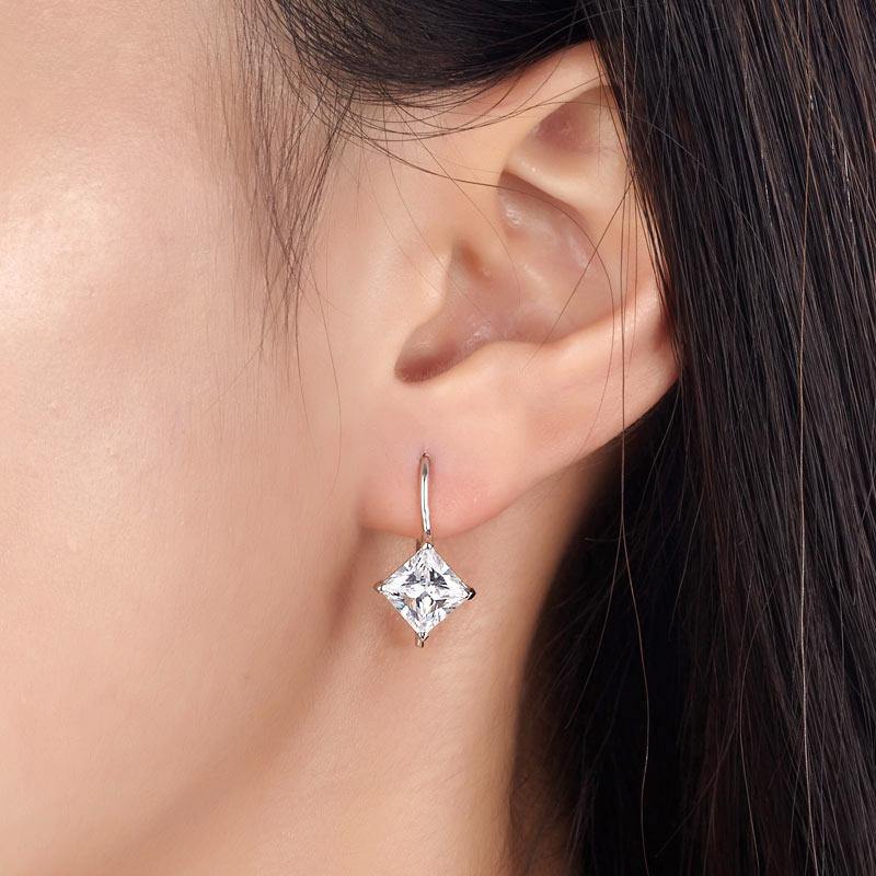 My Jewels Silver Earrings Length: 2.2 cm Elegant Diamond Dangle Earrings