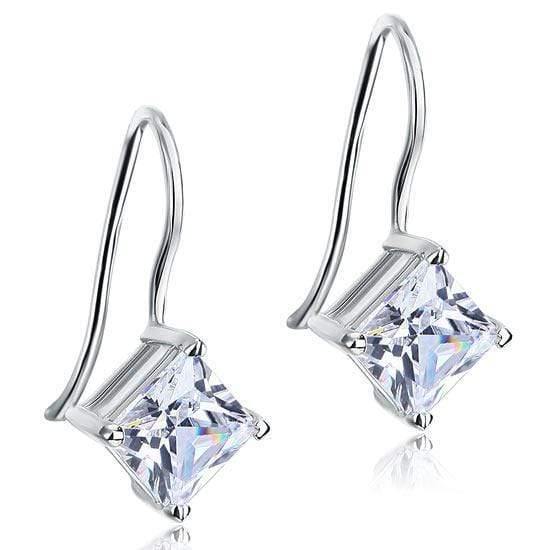 My Jewels Silver Earrings Length: 2.2 cm Elegant Diamond Dangle Earrings