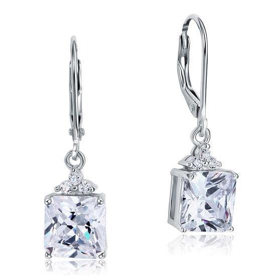 My Jewels Silver Earrings Length: 2.8 cm Sparkle Diamond Dangle Drop Earrings