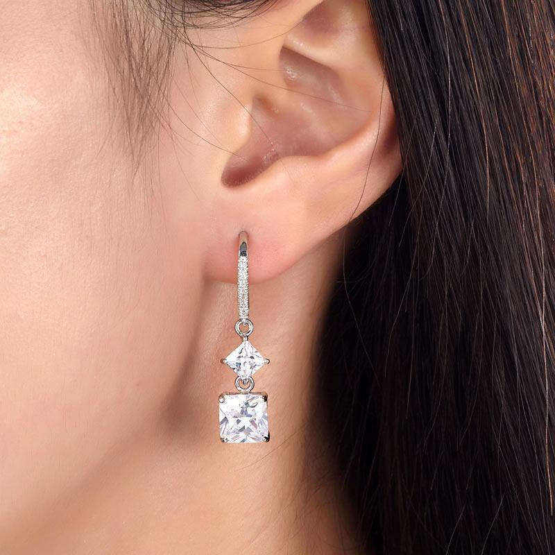 My Jewels Silver Earrings Length: 3.3 cm Dangle Drop 925 Sterling Silver Earrings