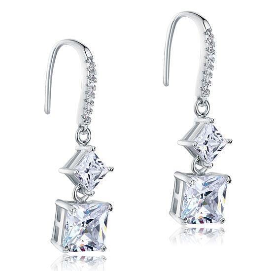 My Jewels Silver Earrings Length: 3.3 cm Dangle Drop 925 Sterling Silver Earrings