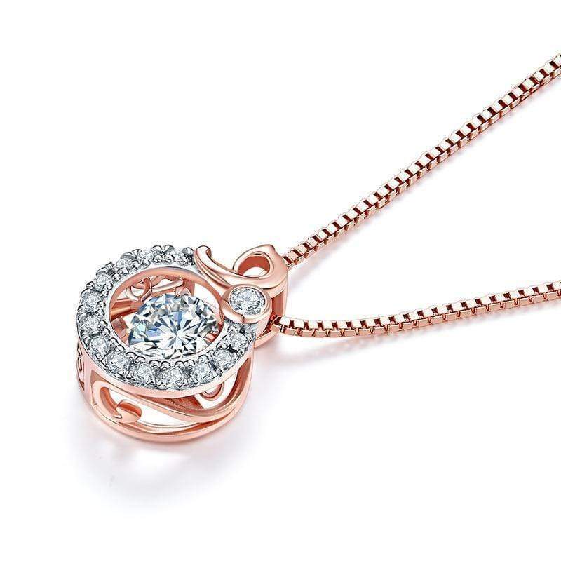 My Jewels Silver Necklaces 16" - 18" (40 cm - 45  cm) adjustable Stone Silver Rose Gold Necklaces