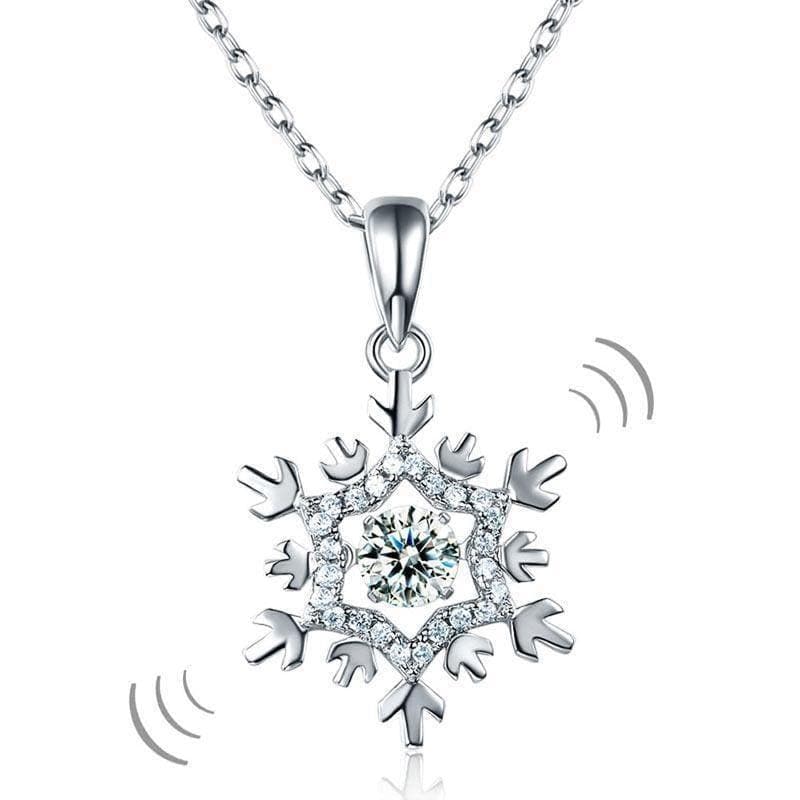 My Jewels Silver Necklaces 18" (45.7 cm) including the clasp Dancing Stone Snowflake Silver Necklaces