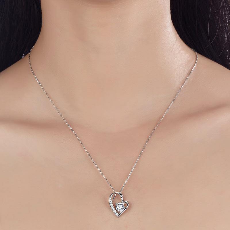 My Jewels Silver Necklaces 18" (45.7 cm) including the clasp Diamond Heart Silver Necklaces