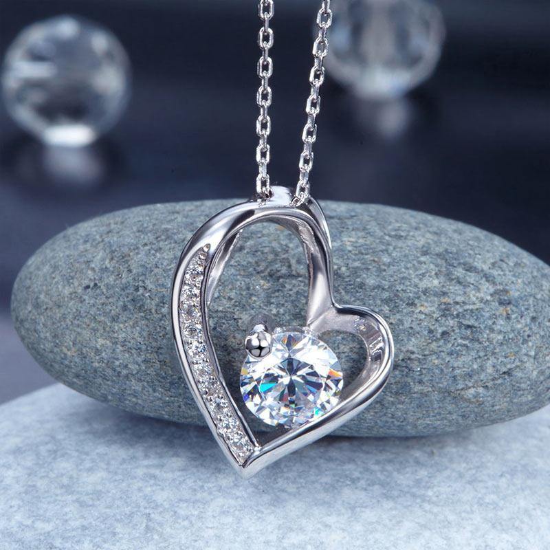 My Jewels Silver Necklaces 18" (45.7 cm) including the clasp Diamond Heart Silver Necklaces