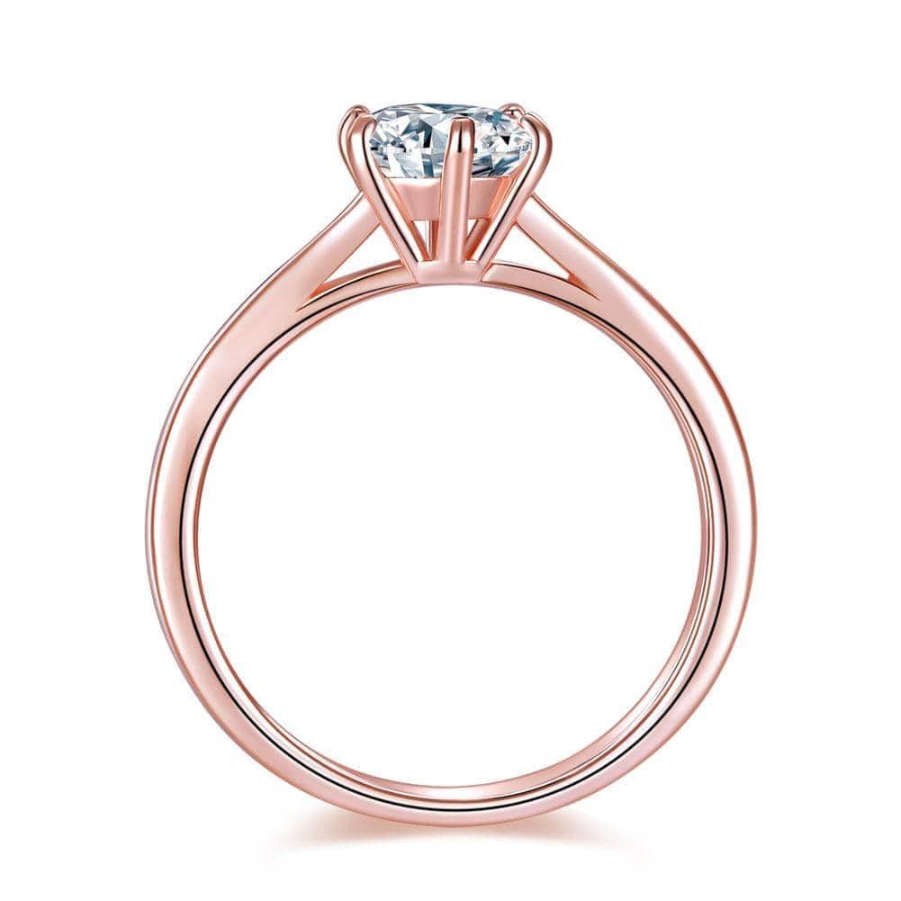 My Jewels Silver Rings Silver Rings Solitaire Rose Gold Plated