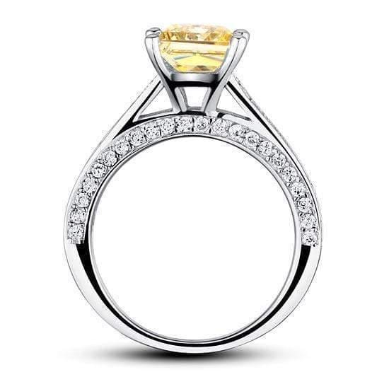 My Jewels Silver Rings Splendid Yellow Canary Diamond Silver Rings