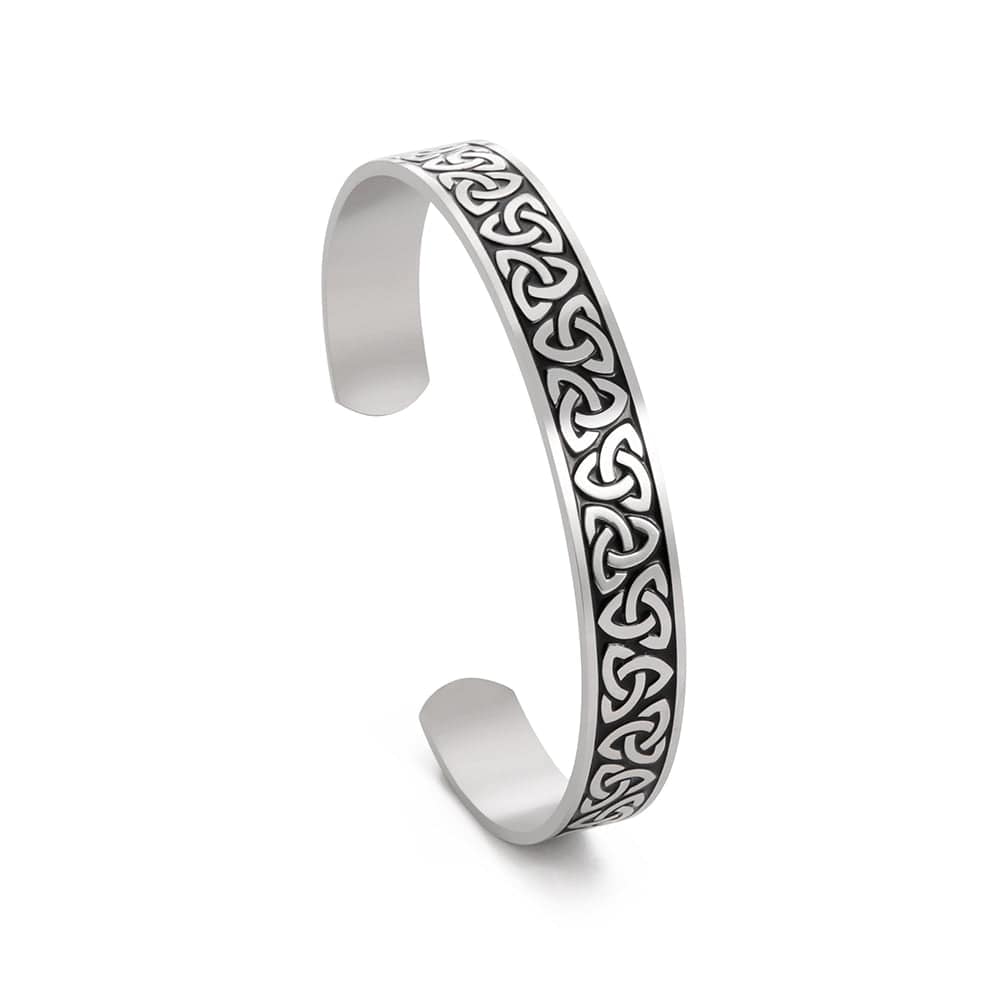 Triquetra Cuff Bracelets For Men Women E Steel Black