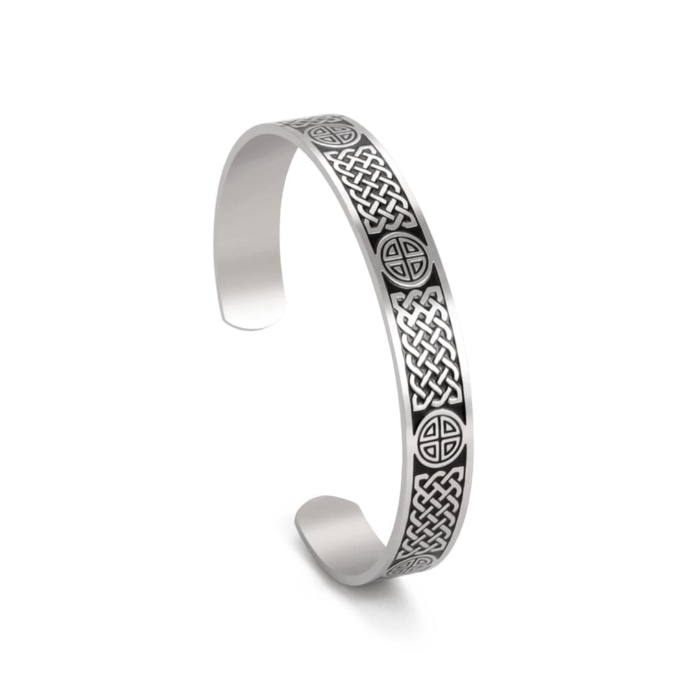 Triquetra Cuff Bracelets For Men Women I Steel Black