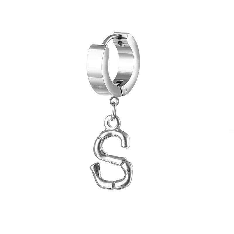 Best A-Z Letters mens titanium earrings | Hoop Earrings S