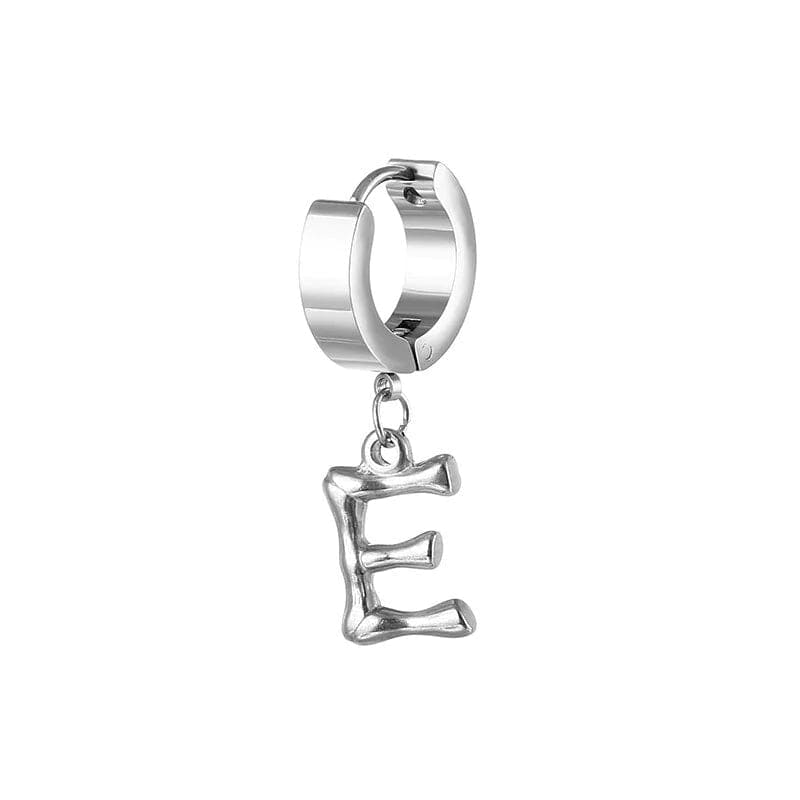 Best A-Z Letters mens titanium earrings | Hoop Earrings E