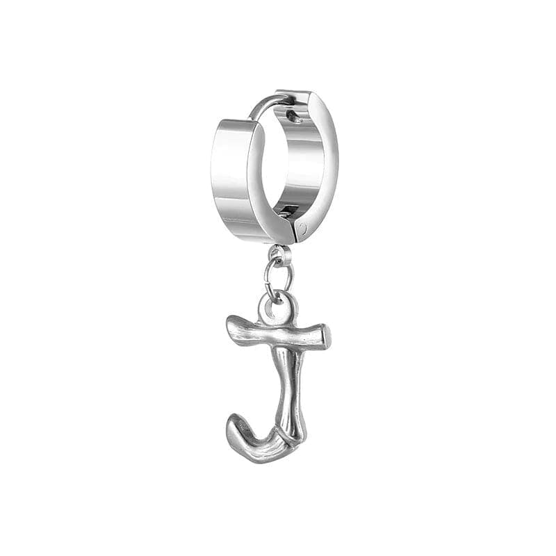 Best A-Z Letters mens titanium earrings | Hoop Earrings J