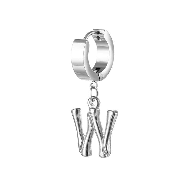 Best A-Z Letters mens titanium earrings | Hoop Earrings W