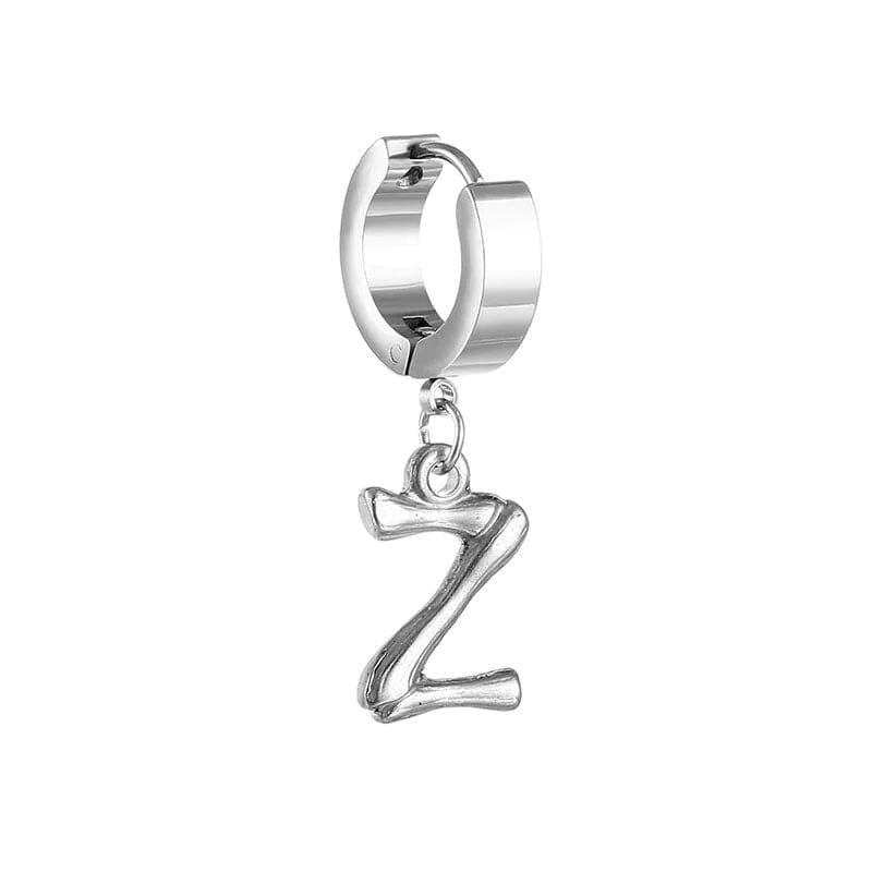 Best A-Z Letters mens titanium earrings | Hoop Earrings Z