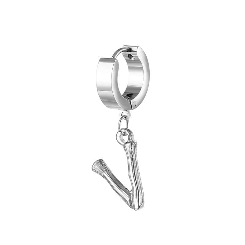 Best A-Z Letters mens titanium earrings | Hoop Earrings V