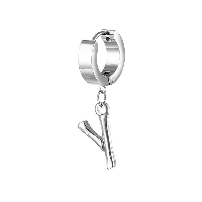Best A-Z Letters mens titanium earrings | Hoop Earrings Y