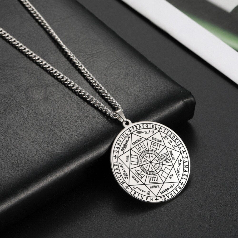 Solomon Seven Archangel Mens Pendant Necklace