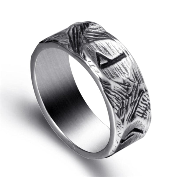 Text Symbol Viking Band Unique Mens Rings