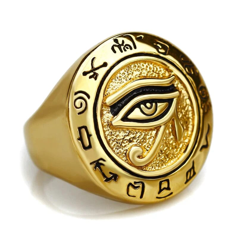 Men's Egyptian Evil Eye Ring of Horus