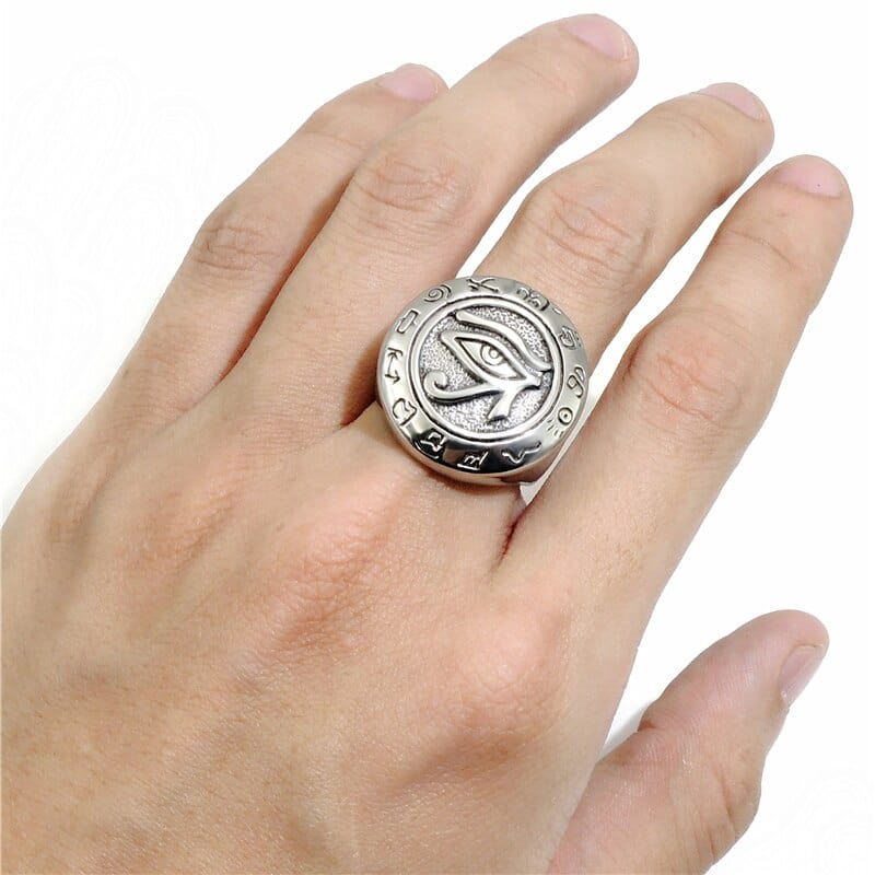 Men's Egyptian Evil Eye Ring of Horus