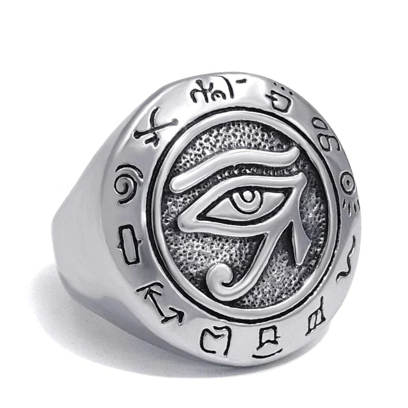 Men's Egyptian Evil Eye Ring of Horus
