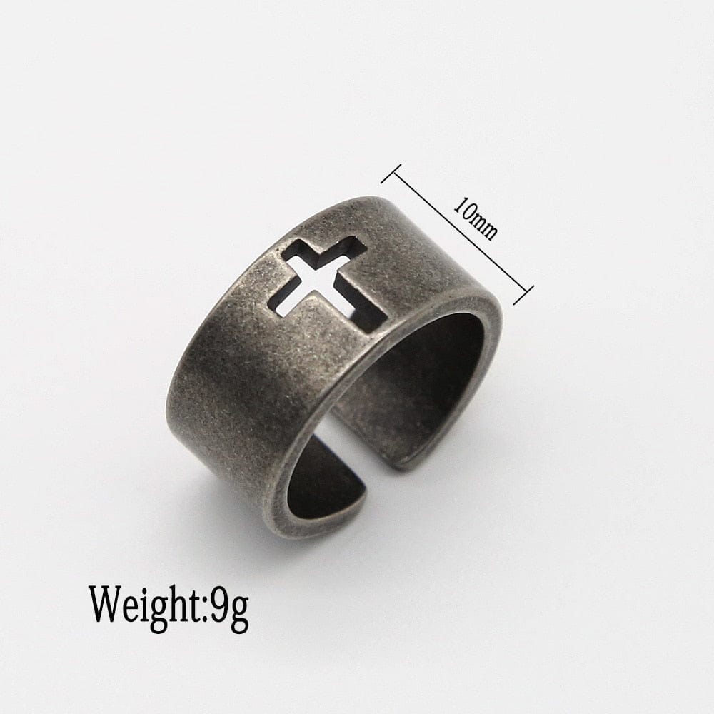 Punk Stylish Cross Ring For Men