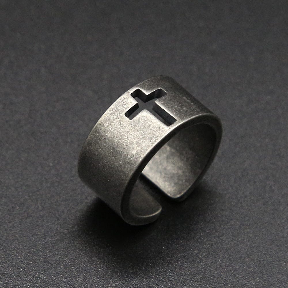 Punk Stylish Cross Ring For Men