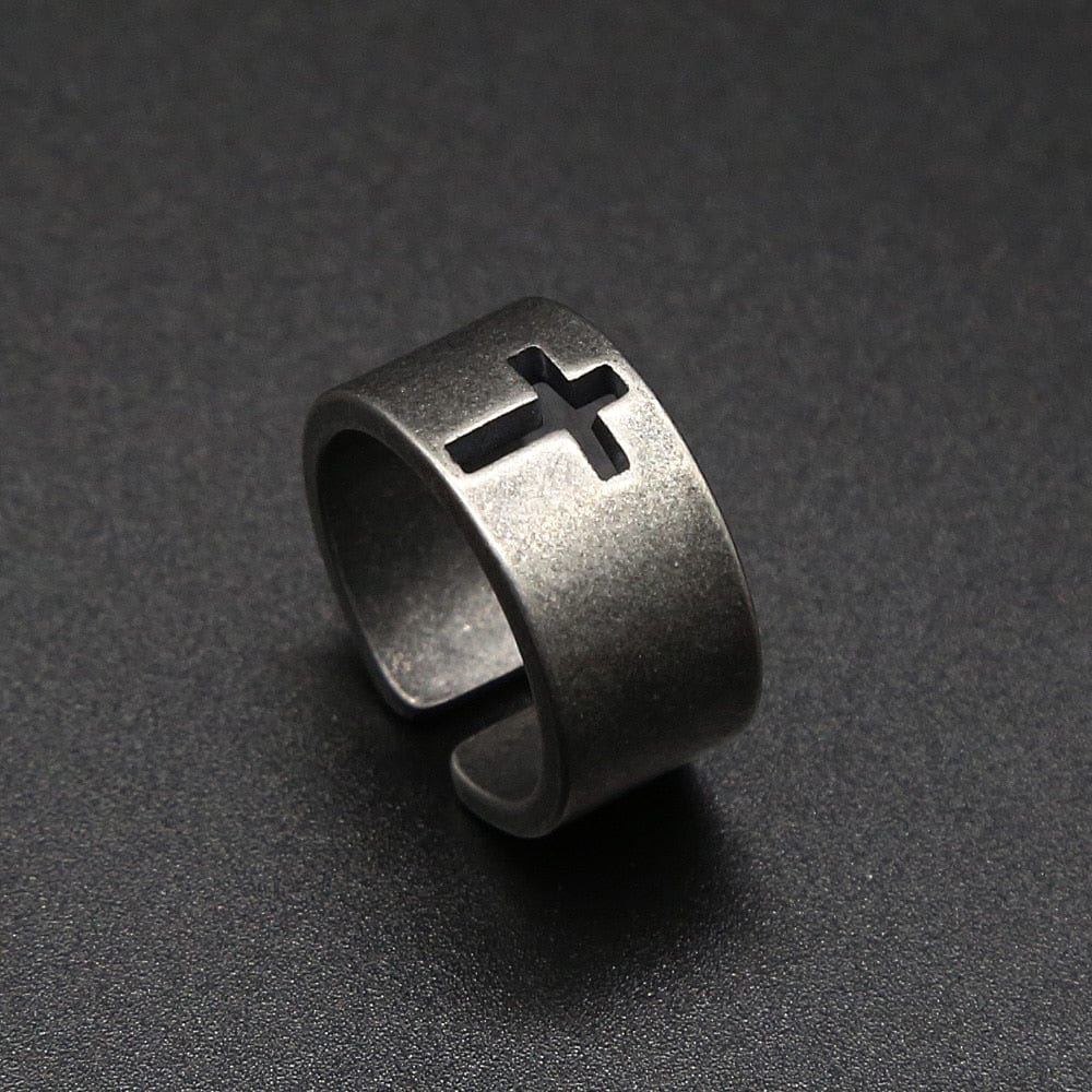 Punk Stylish Cross Ring For Men