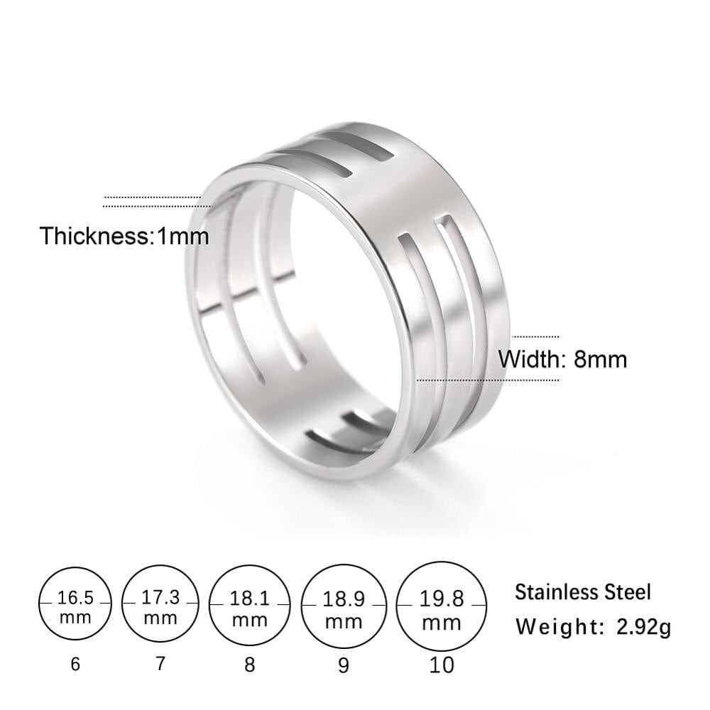 Trendy Unique Mens Stainless Steel Rings